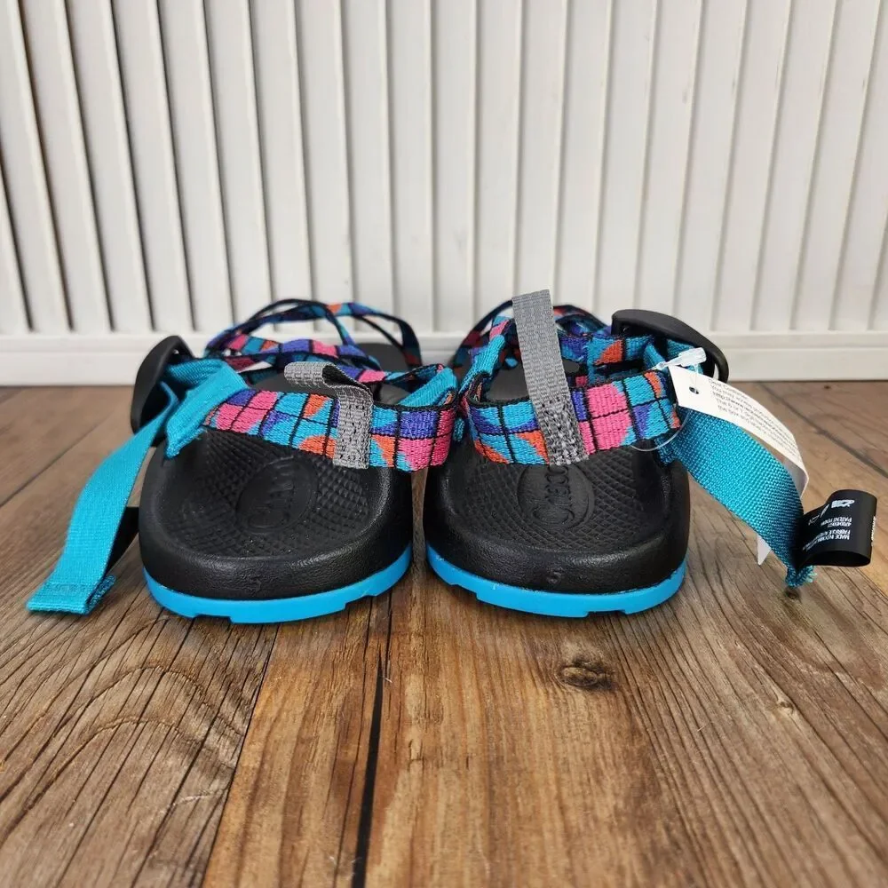 Chaco ZX/1 Ecotread Kids Sz 5 M Break Teal Hiking Beach Strappy Sandals J180264